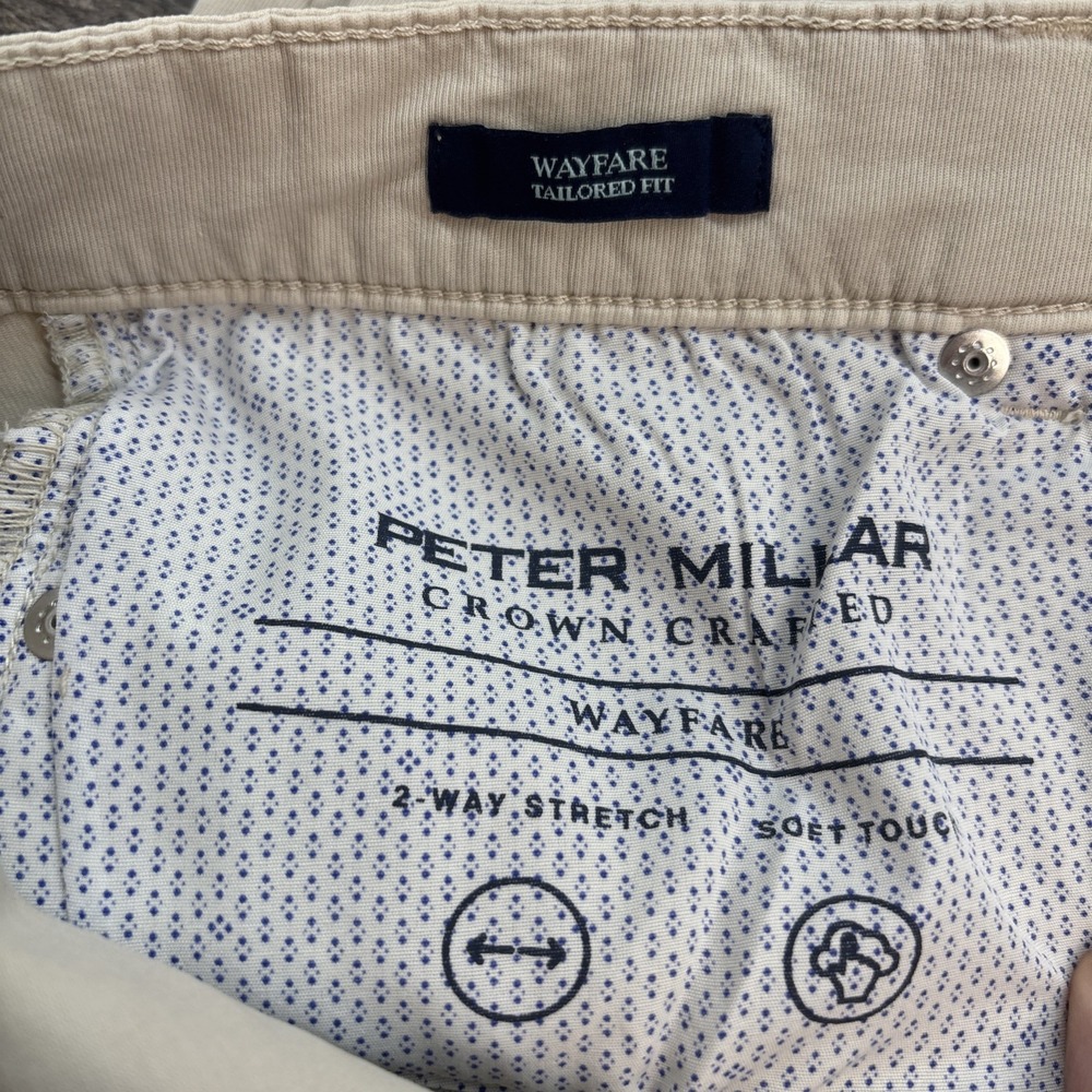 Peter Millar Crown 44X34 Crafted Wayfare 5 Pocket Pants Classic Stone $218 NEW - Picture 9 of 12